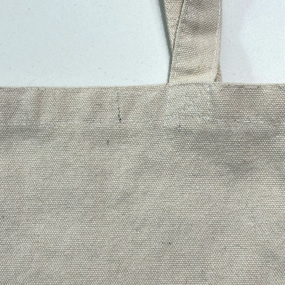 #CrazyThankful Cream Canvas Tote Bag Crazy Thankful Black Logo Medium Shoulder - Picture 5 of 13